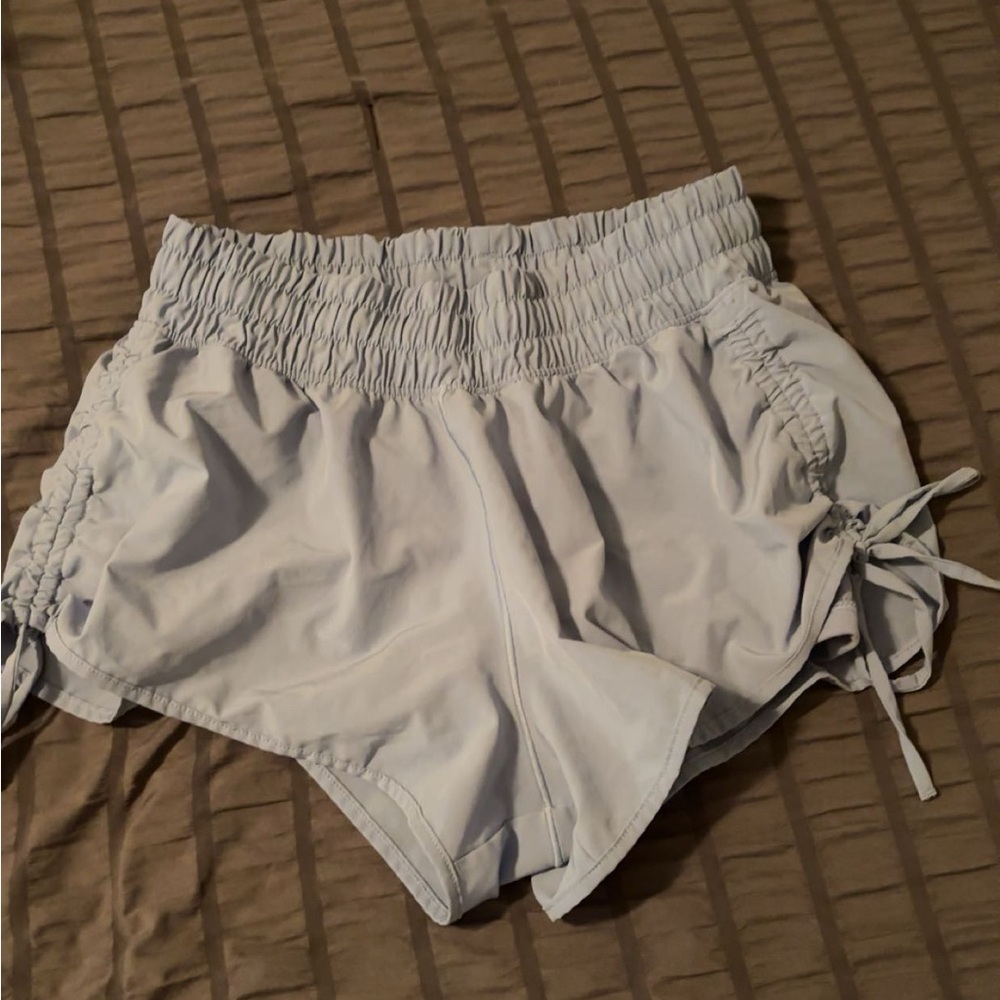 Baby blue aerie tie shorts